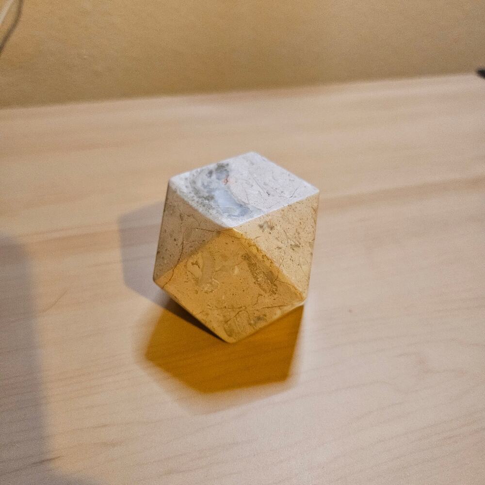 Onyx Tellez Stone Geometric Sculpture Paperweight From Tecali Puebla Mexico